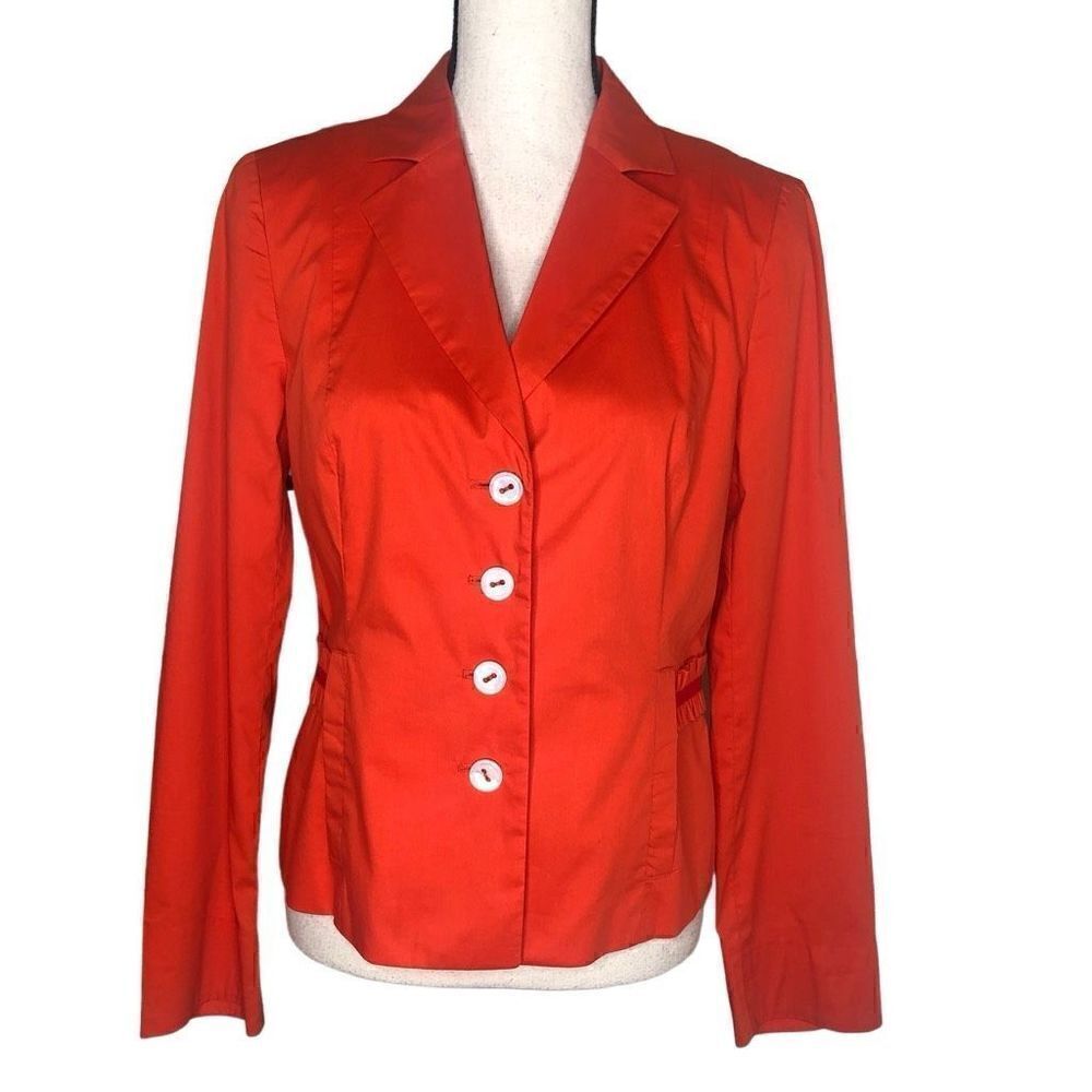 Sonia Bogner Retro Light Cotton Four Button Jacket Size 8